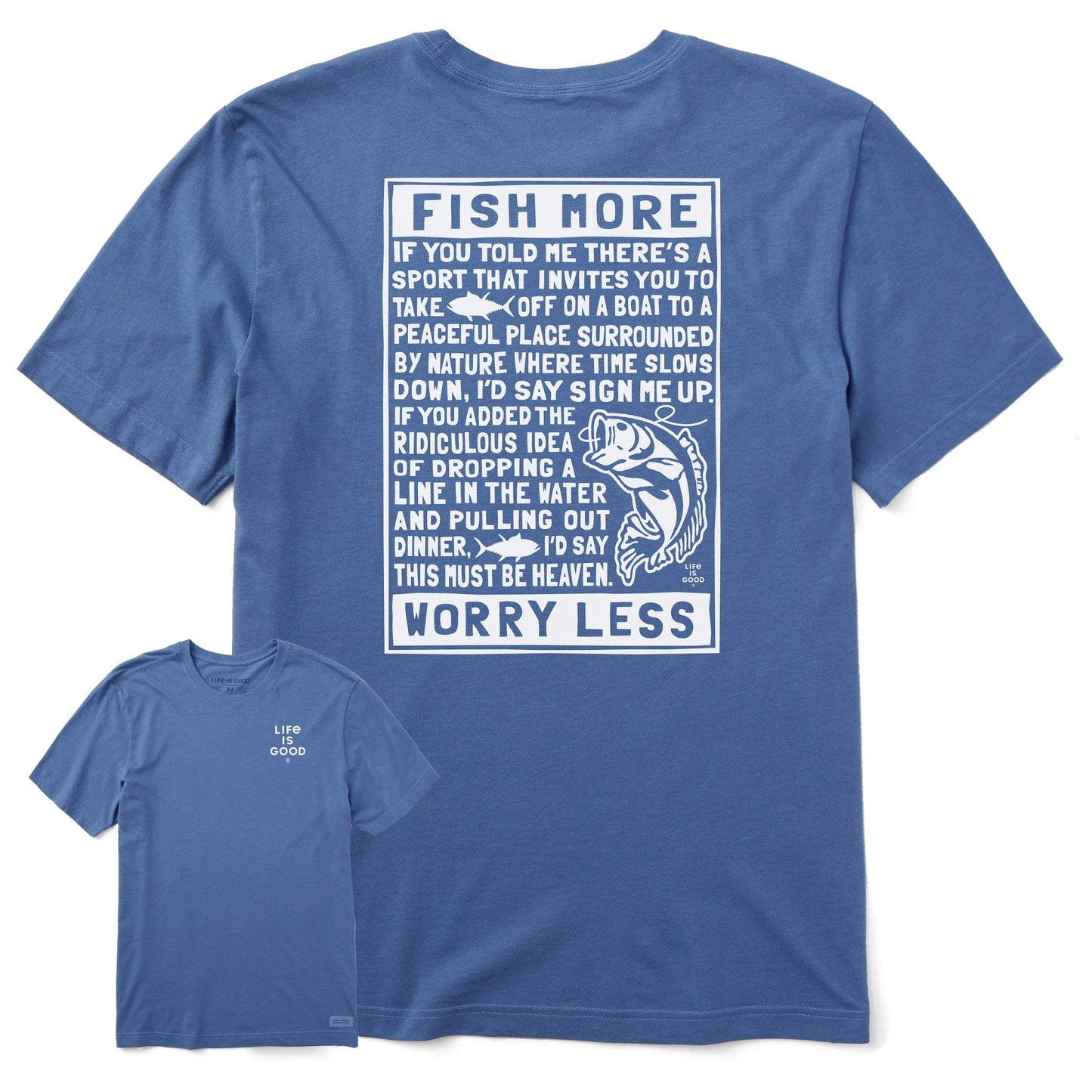 Men's Berts Fishing Manifesto Short Sleeve Crusher Tee