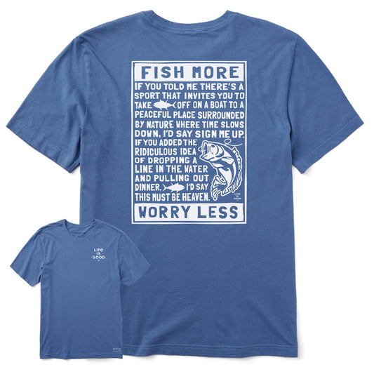 Men's Berts Fishing Manifesto Short Sleeve Crusher Tee