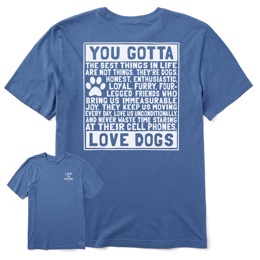 Men's Berts Dog Manifesto Short Sleeve Crusher Tee