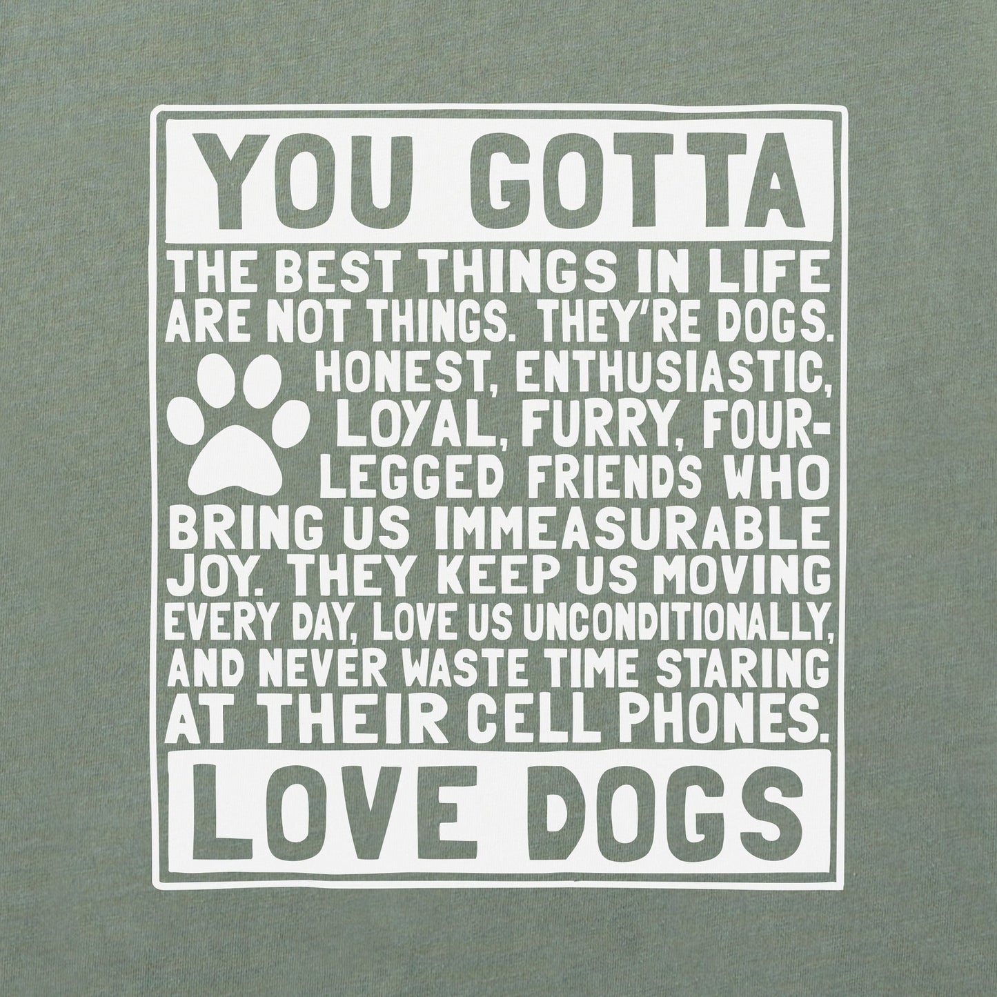 Men's Berts Dog Manifesto Short Sleeve Crusher Tee