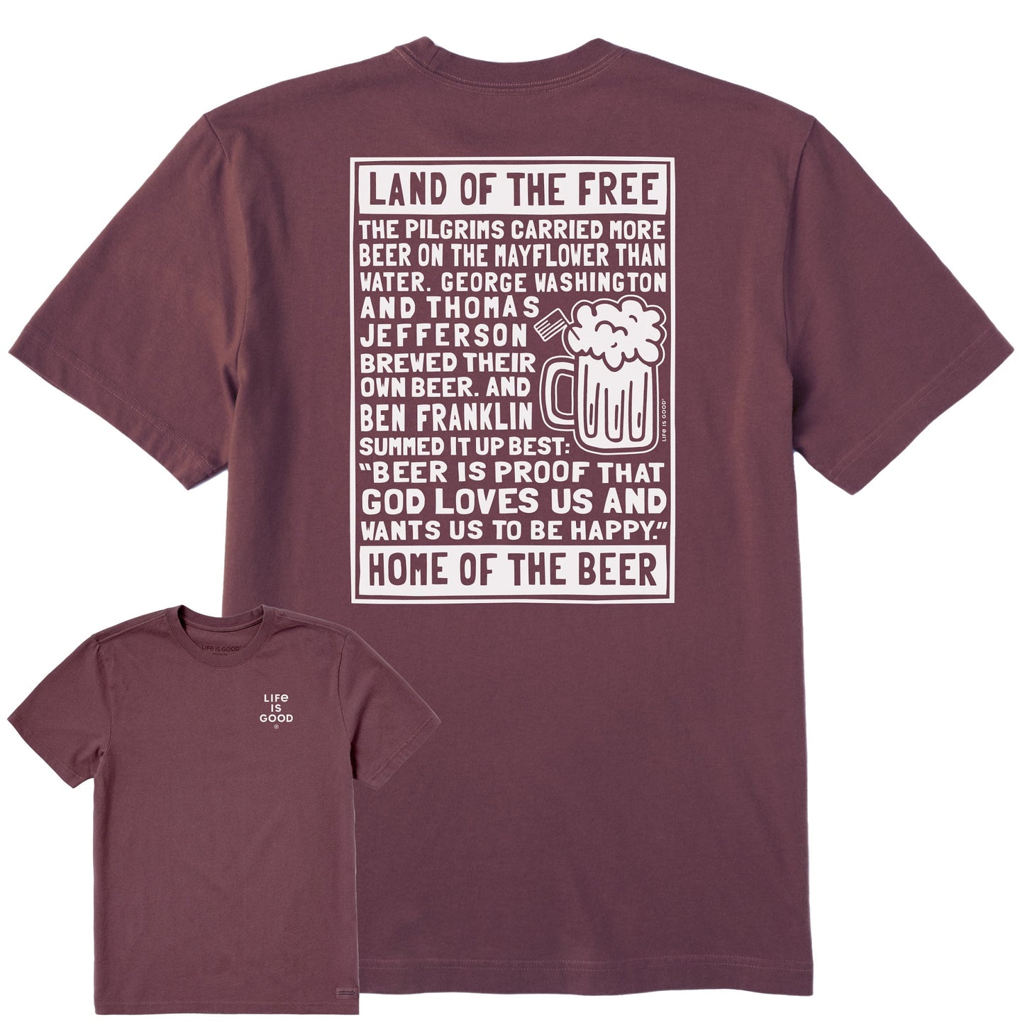 Men's Berts Beer Manifesto Short Sleeve Crusher Tee