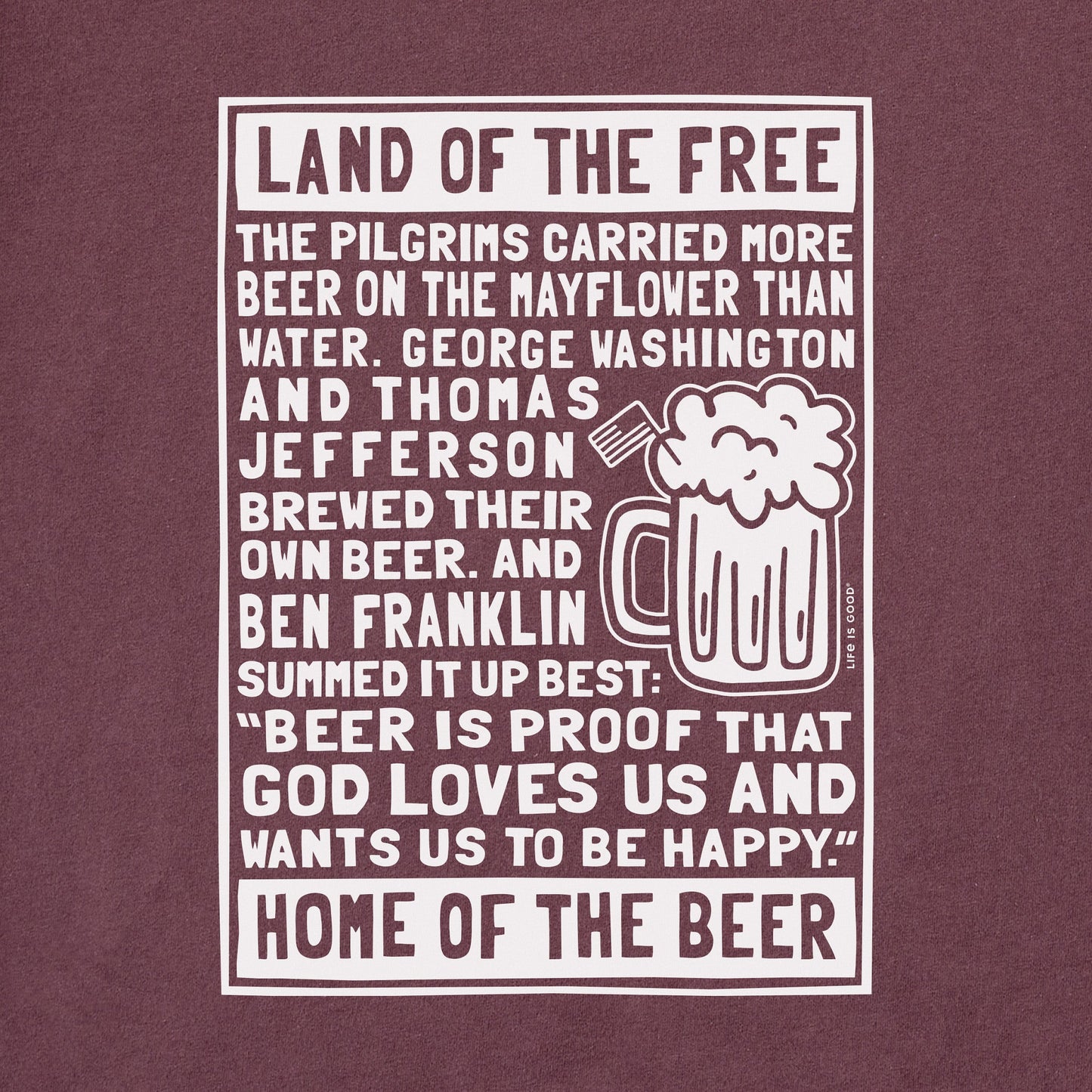 Men's Berts Beer Manifesto Short Sleeve Crusher Tee