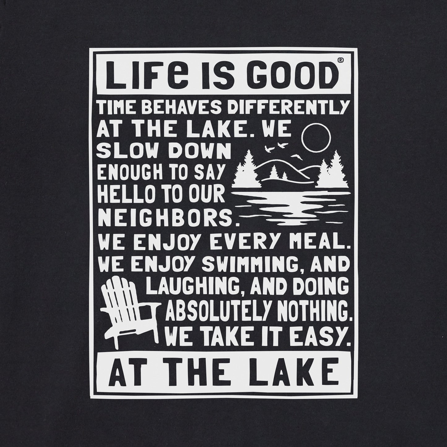 Men's Berts Lake Manifesto Short Sleeve Crusher Tee