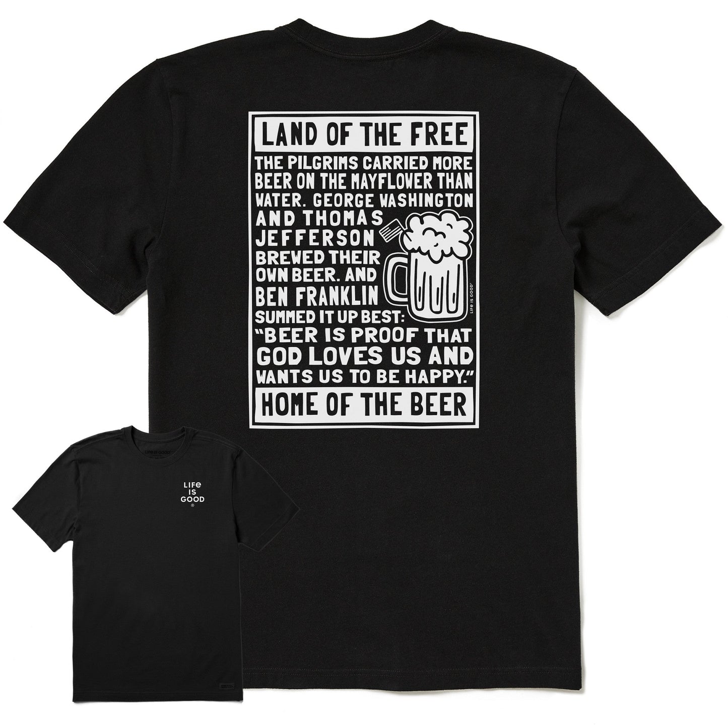 Men's Berts Beer Manifesto Short Sleeve Crusher Tee