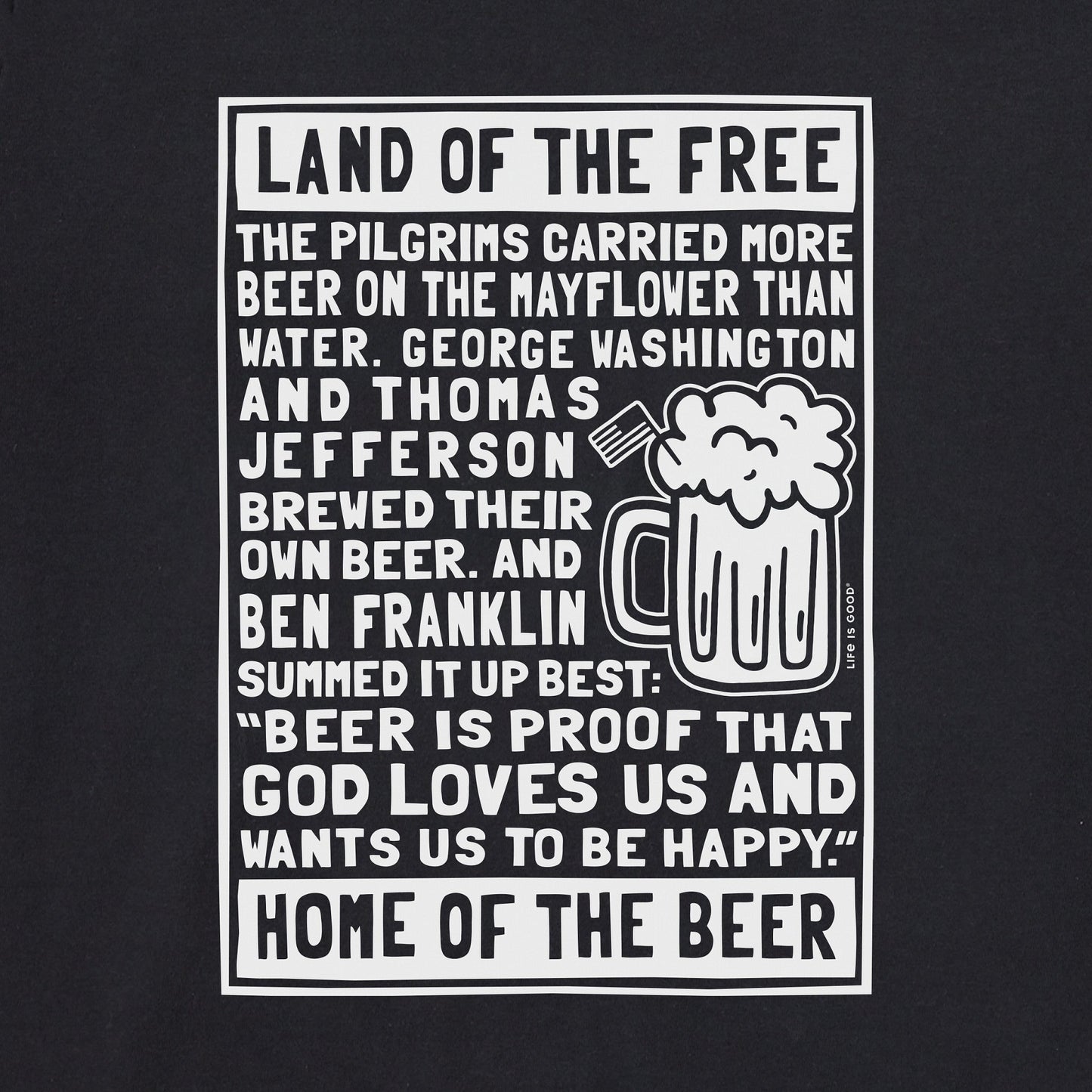 Men's Berts Beer Manifesto Short Sleeve Crusher Tee