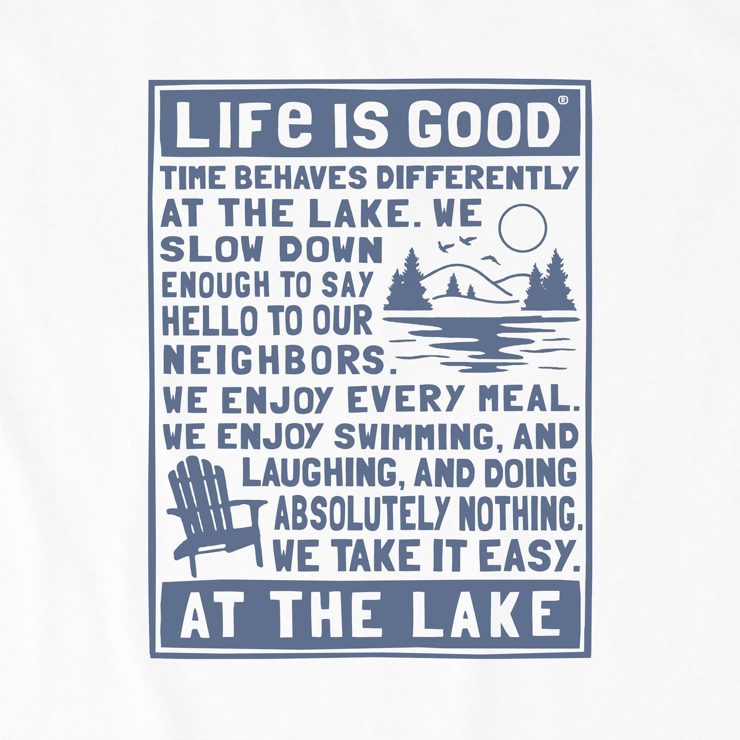 Men's Berts Lake Manifesto Short Sleeve Crusher Tee