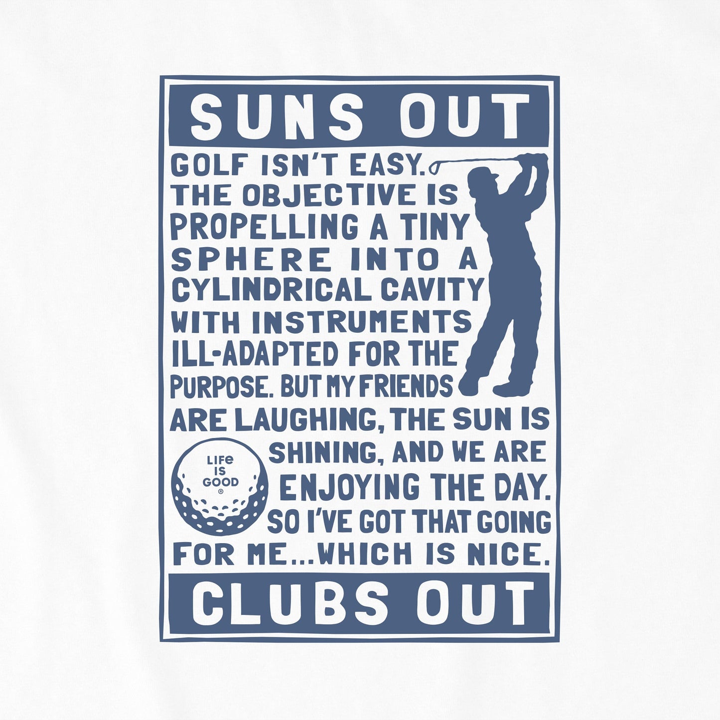 Men's Berts Golf Manifesto Short Sleeve Crusher Tee