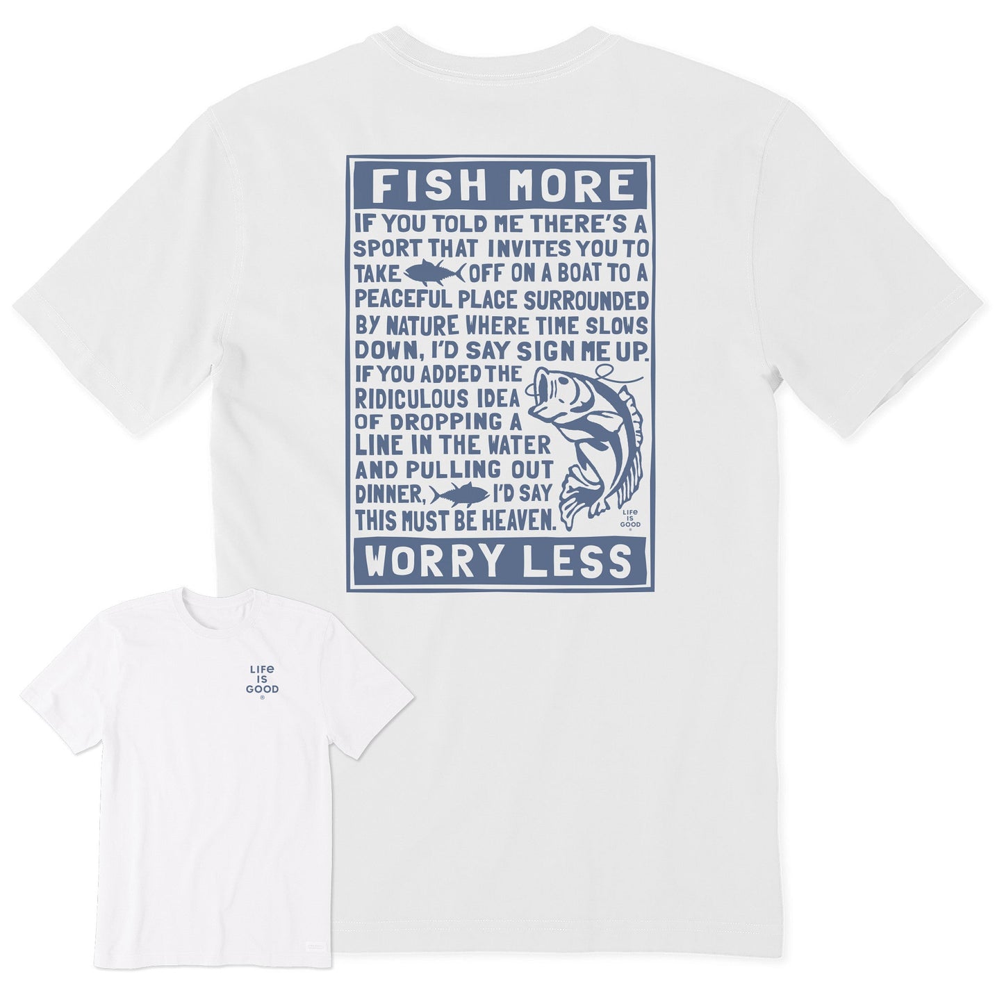 Men's Berts Fishing Manifesto Short Sleeve Crusher Tee