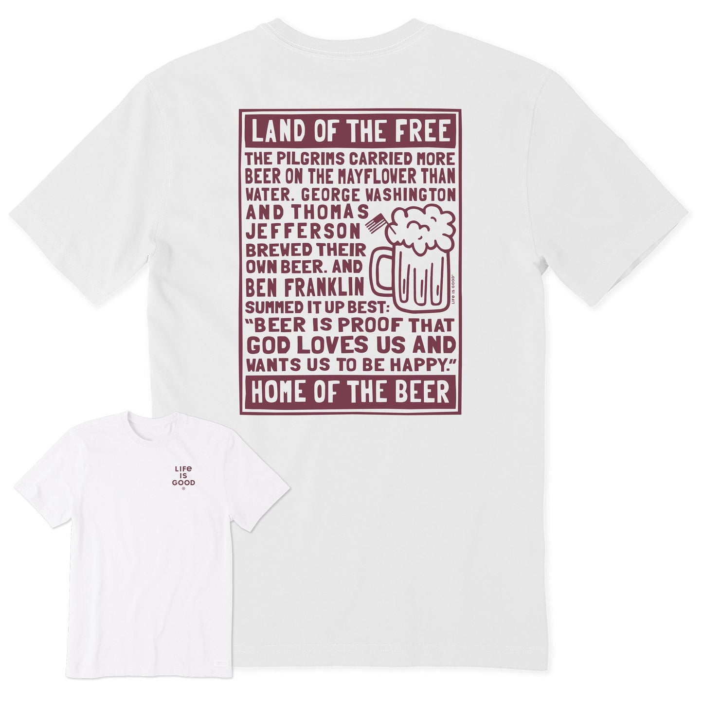 Men's Berts Beer Manifesto Short Sleeve Crusher Tee