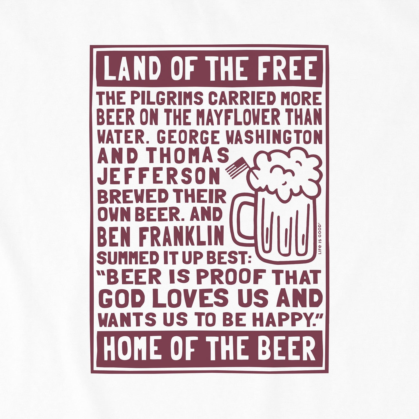 Men's Berts Beer Manifesto Short Sleeve Crusher Tee