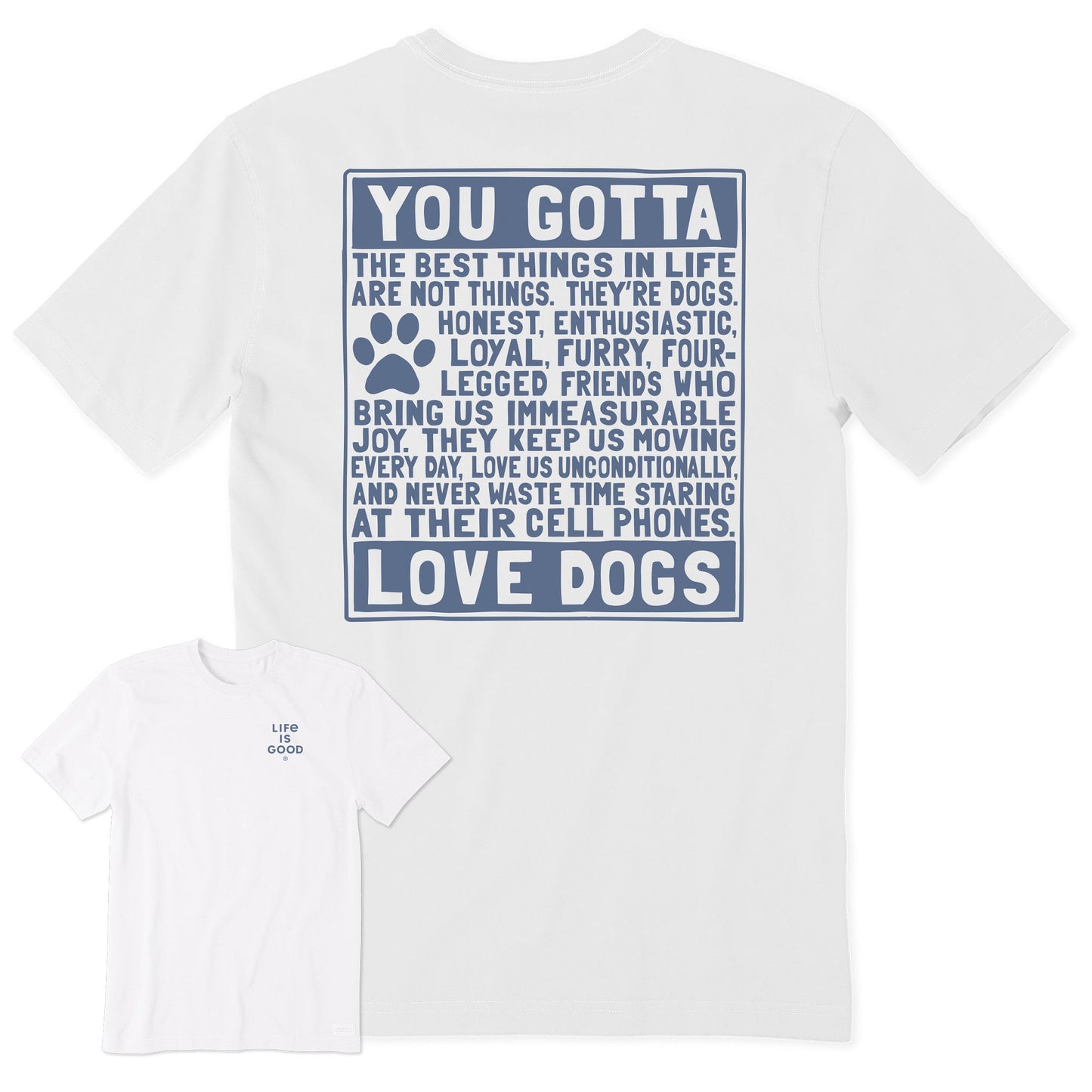 Men's Berts Dog Manifesto Short Sleeve Crusher Tee