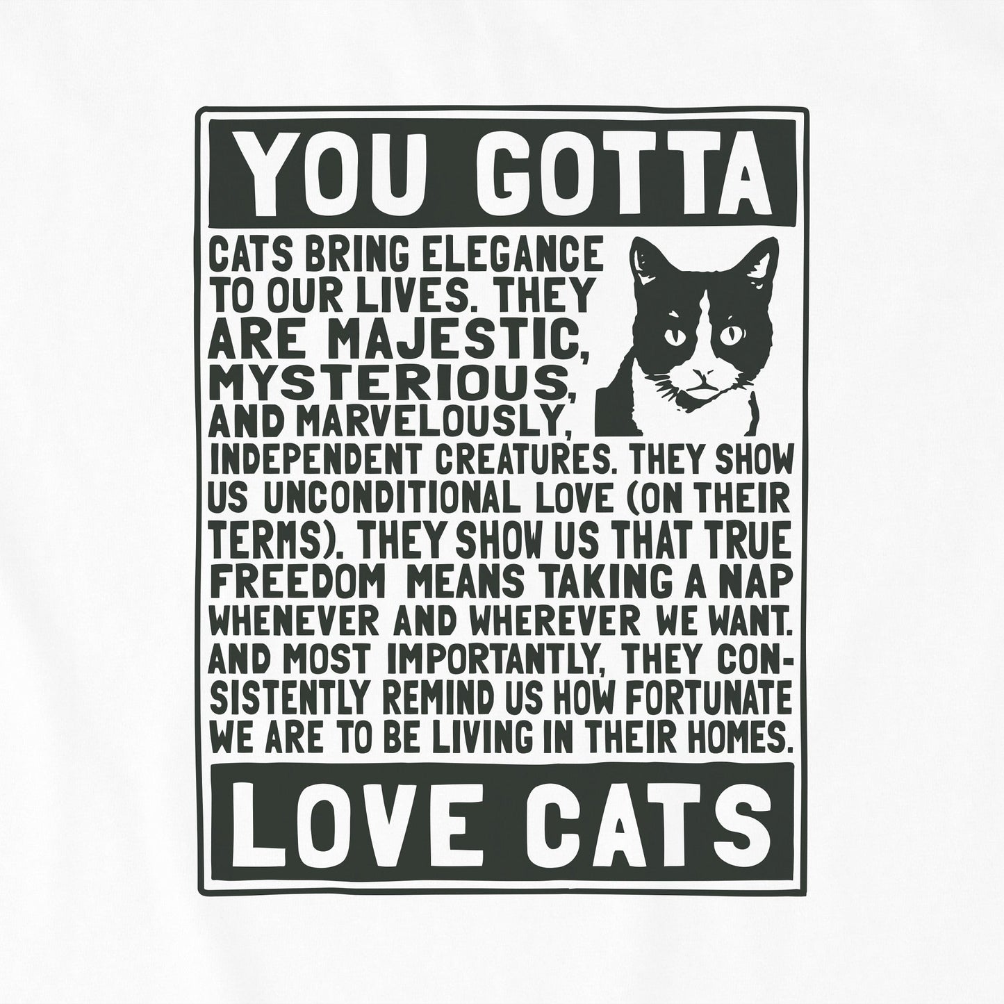 Men's Berts Cat Manifesto Short Sleeve Crusher Tee