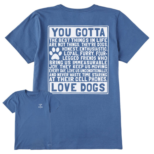 Women's Berts Dog Manifesto Short Sleeve Crusher Tee