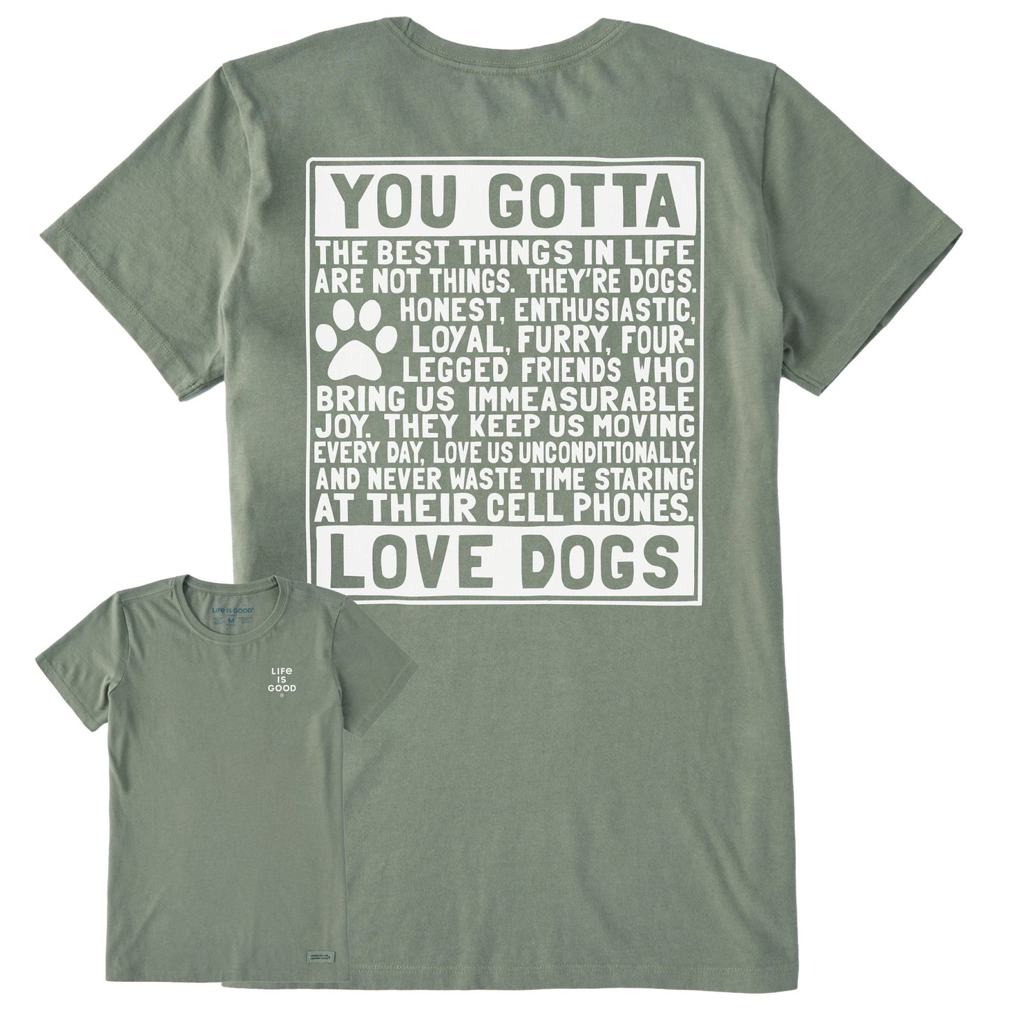 Women's Berts Dog Manifesto Short Sleeve Crusher Tee
