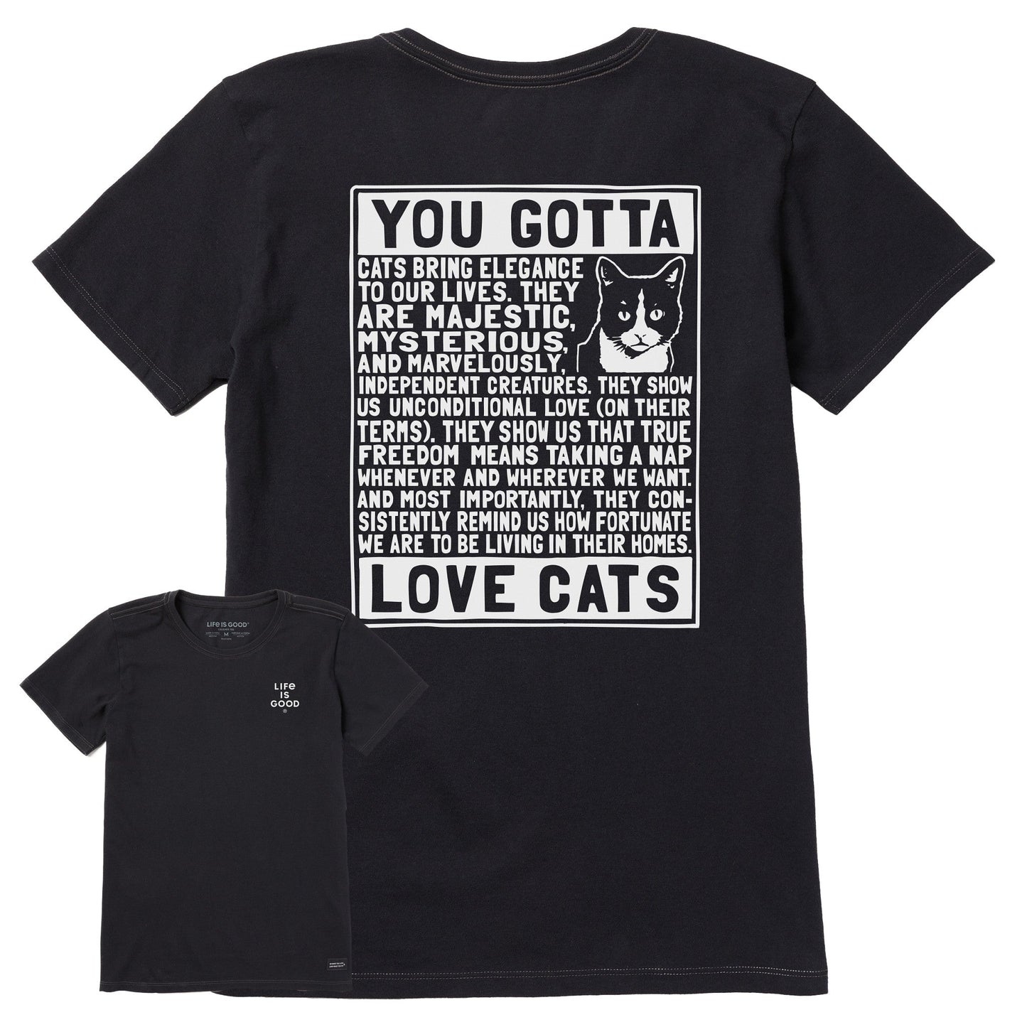 Women's Berts Cat Manifesto Short Sleeve Crusher Tee