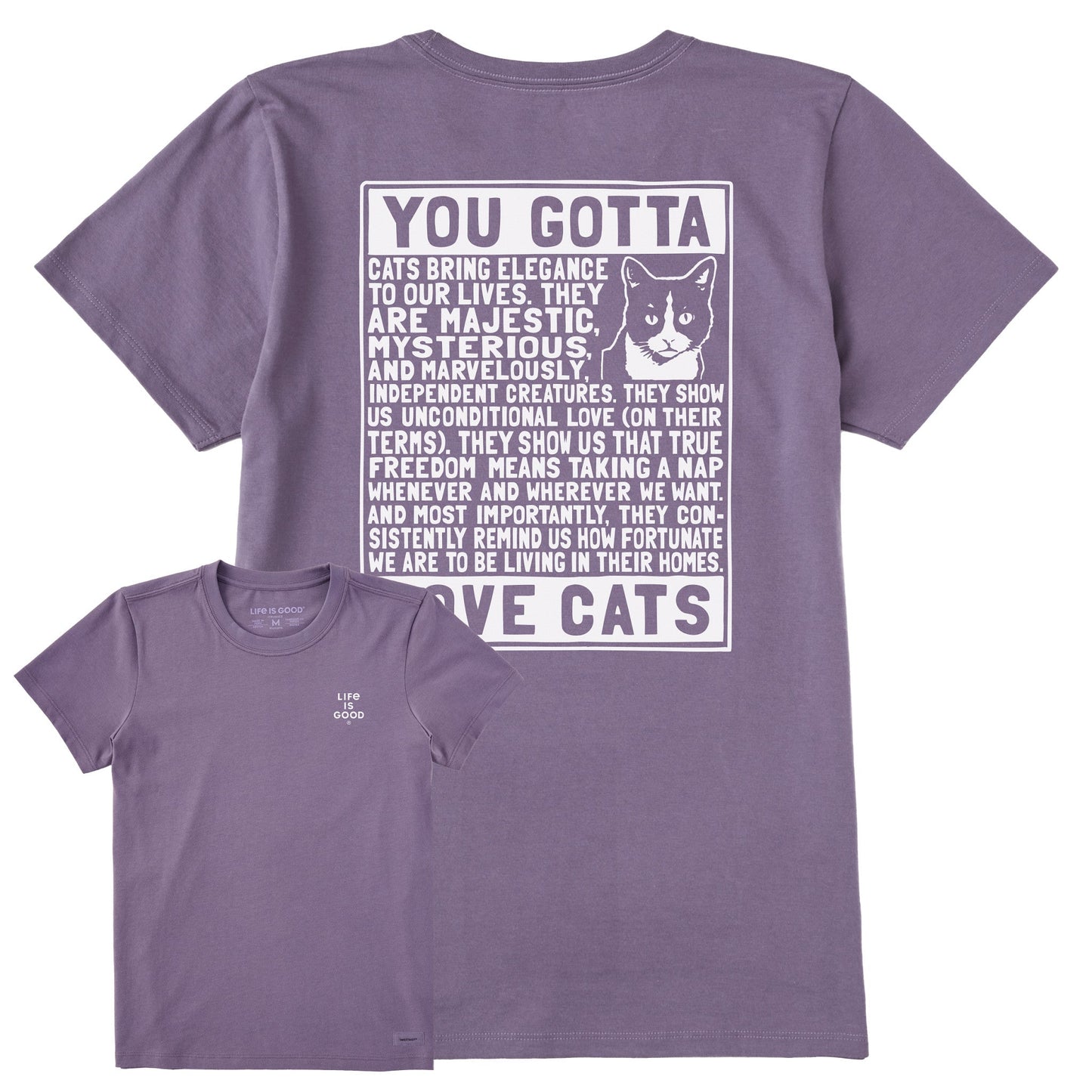 Women's Berts Cat Manifesto Short Sleeve Crusher Tee