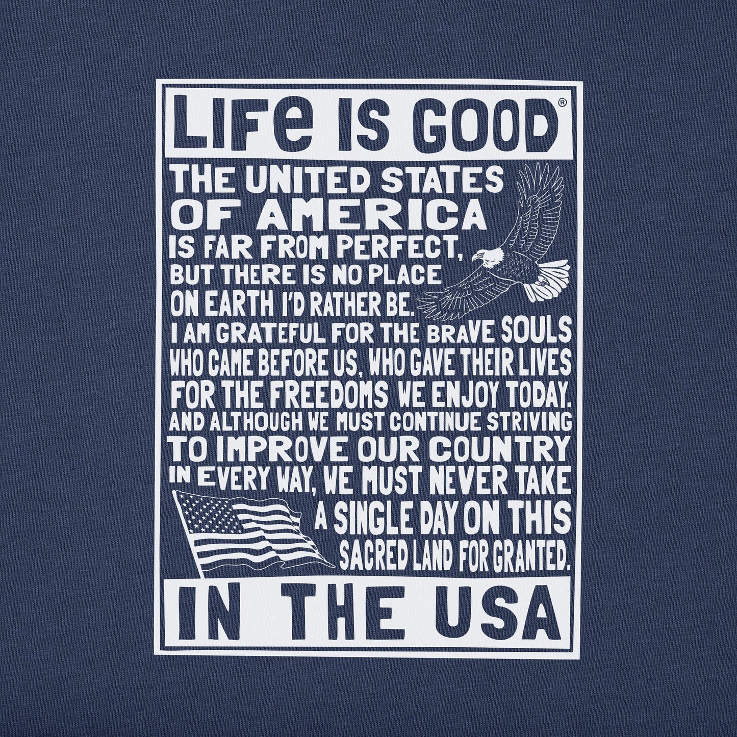 Women's Bert's USA Manifesto Short Sleeve Crusher Tee