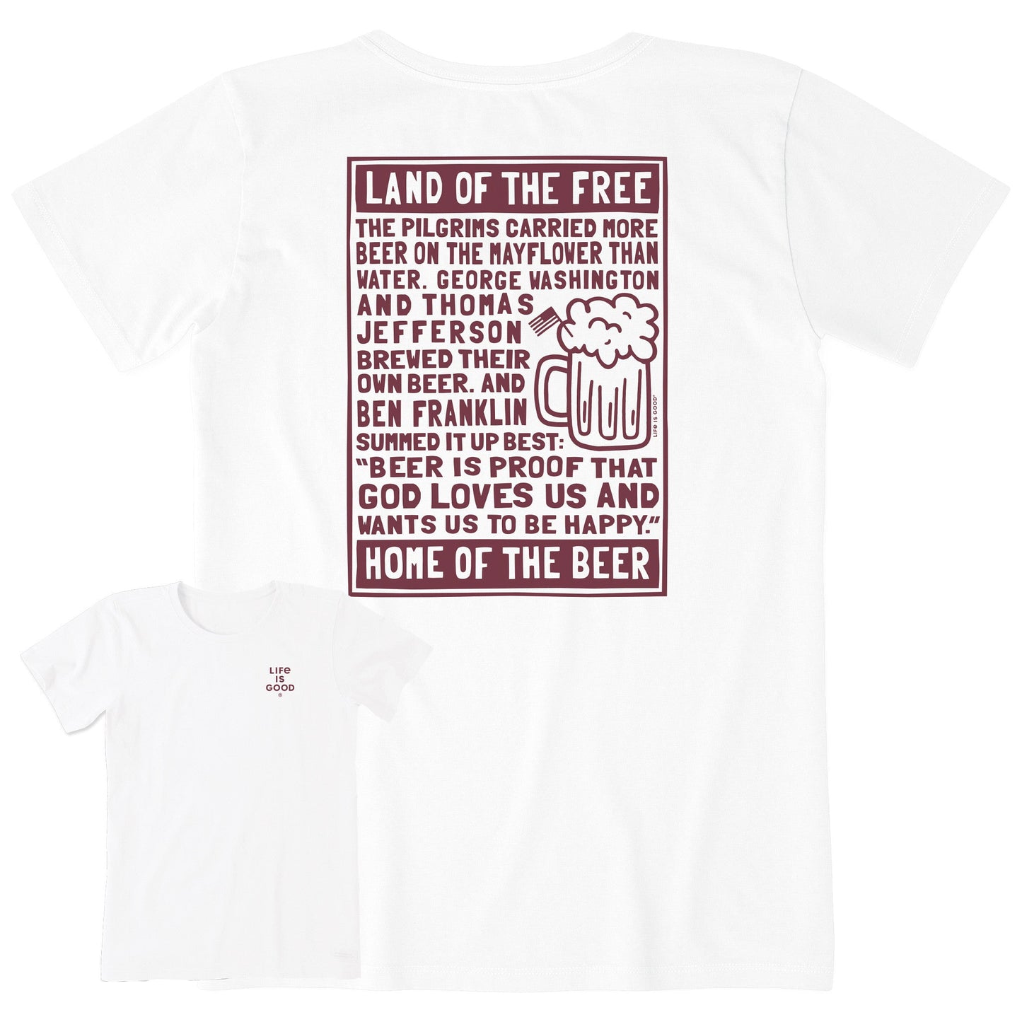 Women's Berts Beer Manifesto Short Sleeve Crusher Tee