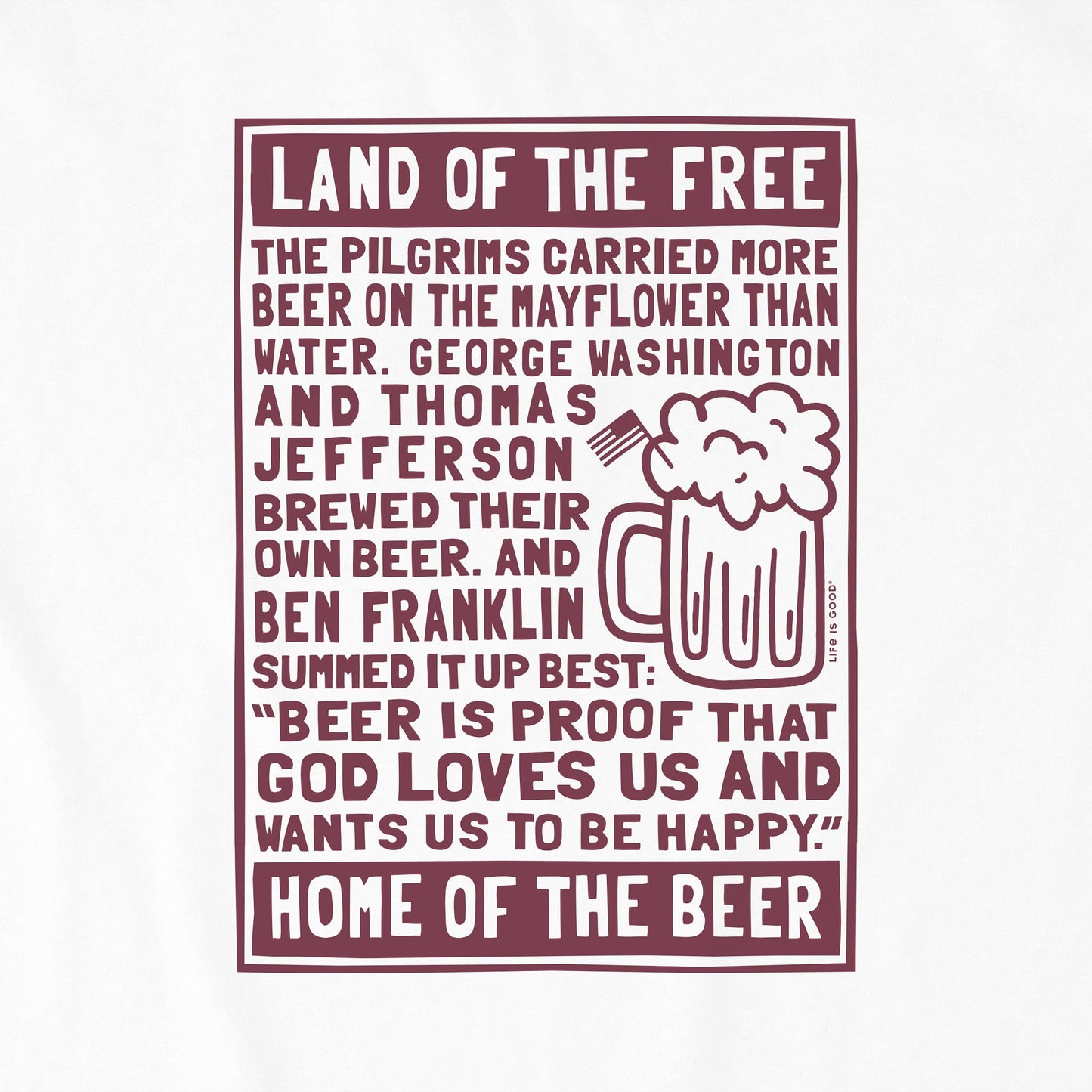 Women's Berts Beer Manifesto Short Sleeve Crusher Tee