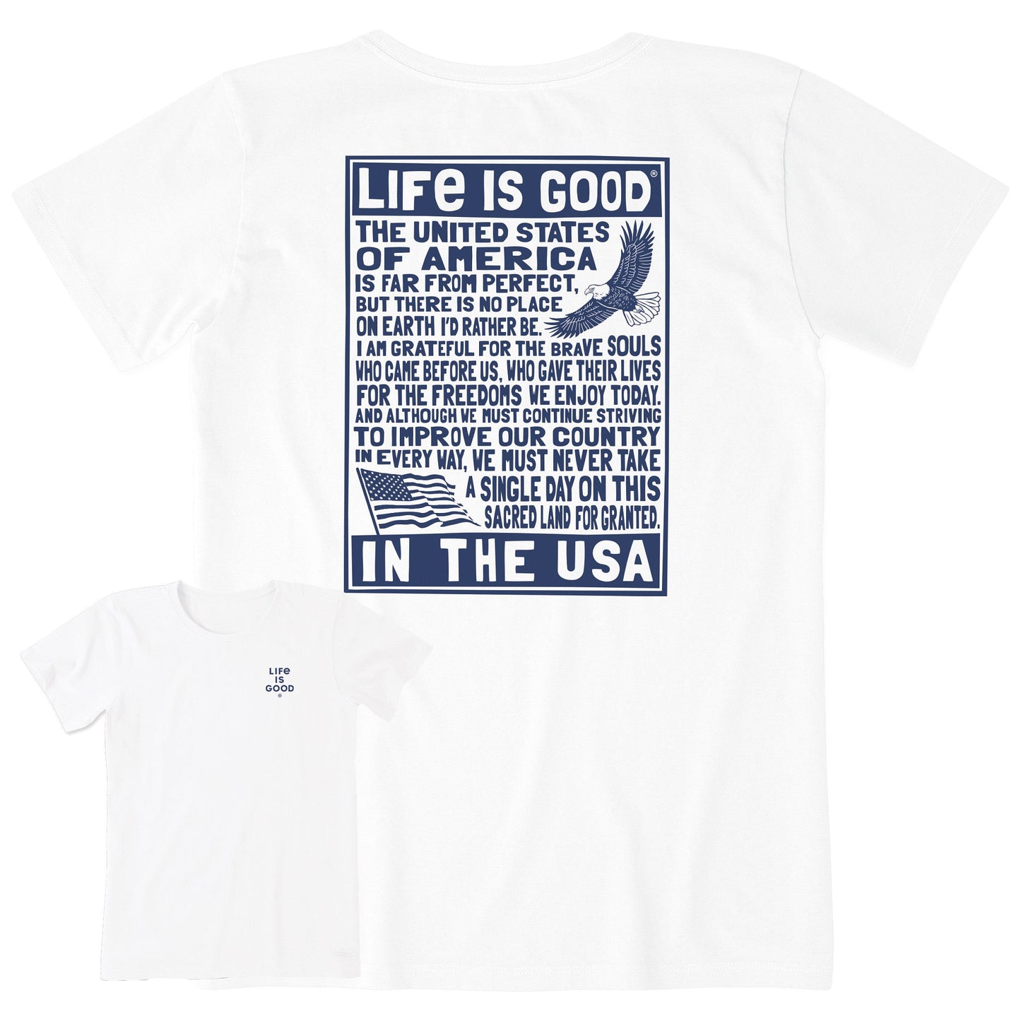 Women's Bert's USA Manifesto Short Sleeve Crusher Tee