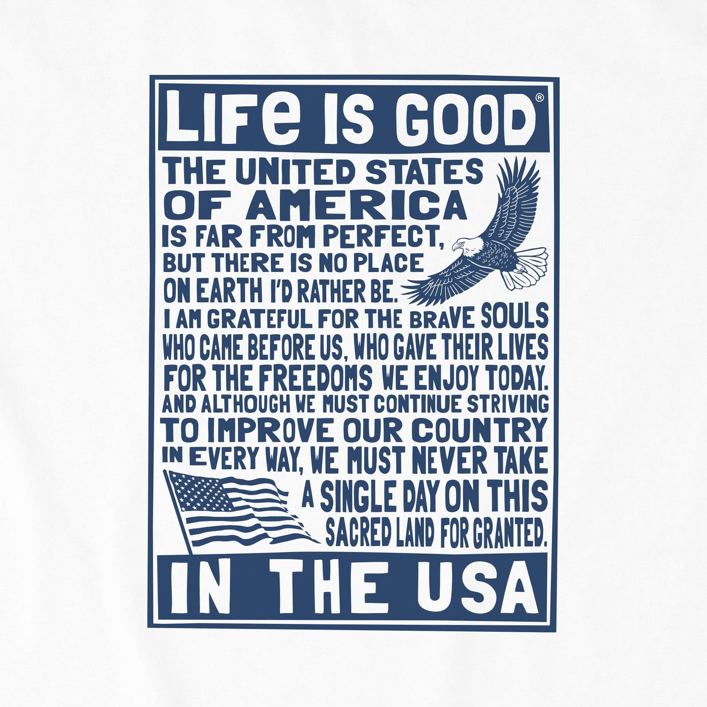 Women's Bert's USA Manifesto Short Sleeve Crusher Tee