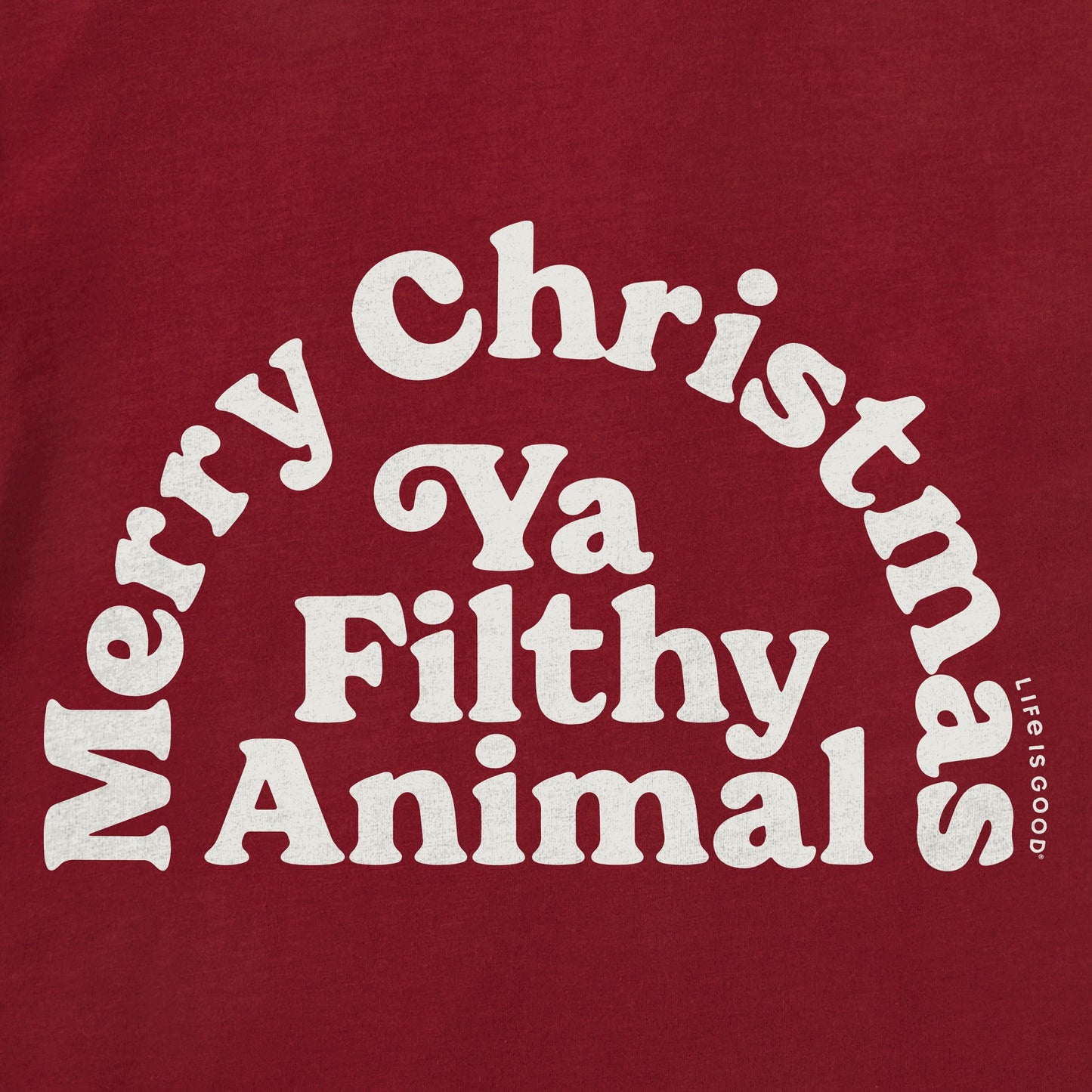 Kids Merry Christmas Ya Filthy Animal Long Sleeve Crusher Tee