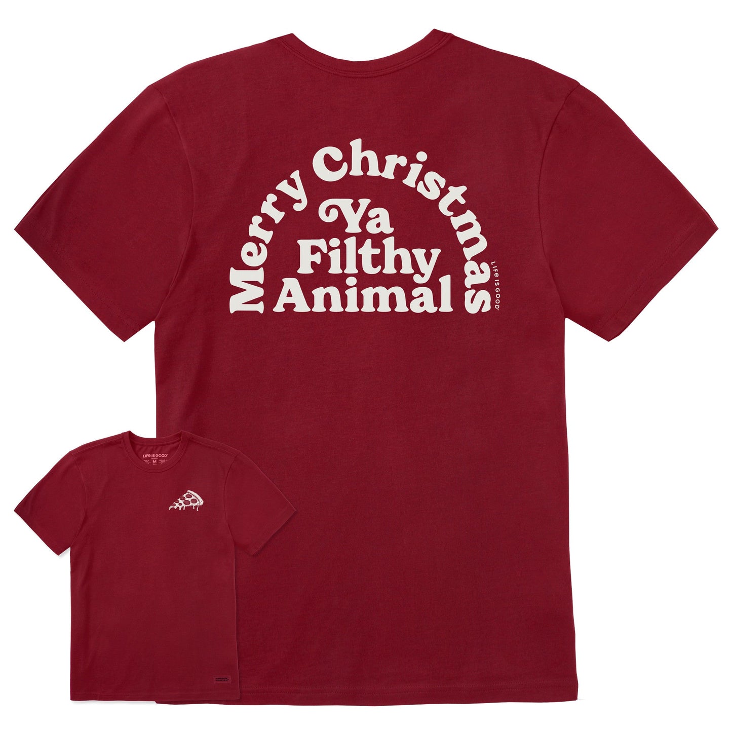 Men's Merry Christmas Ya Filthy Animal Short Sleeve Crusher Tee