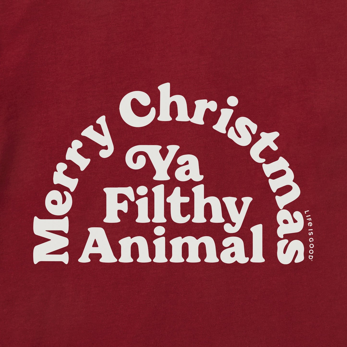 Men's Merry Christmas Ya Filthy Animal Short Sleeve Crusher Tee