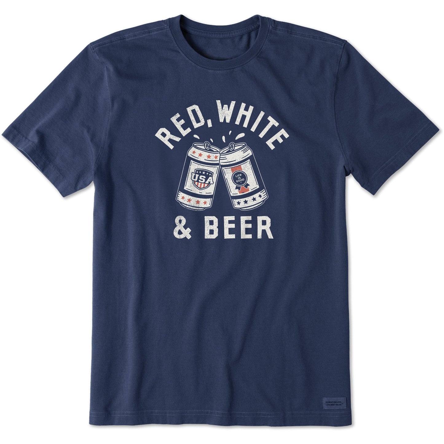 Men's Red White and Beer Short Sleeve Tee