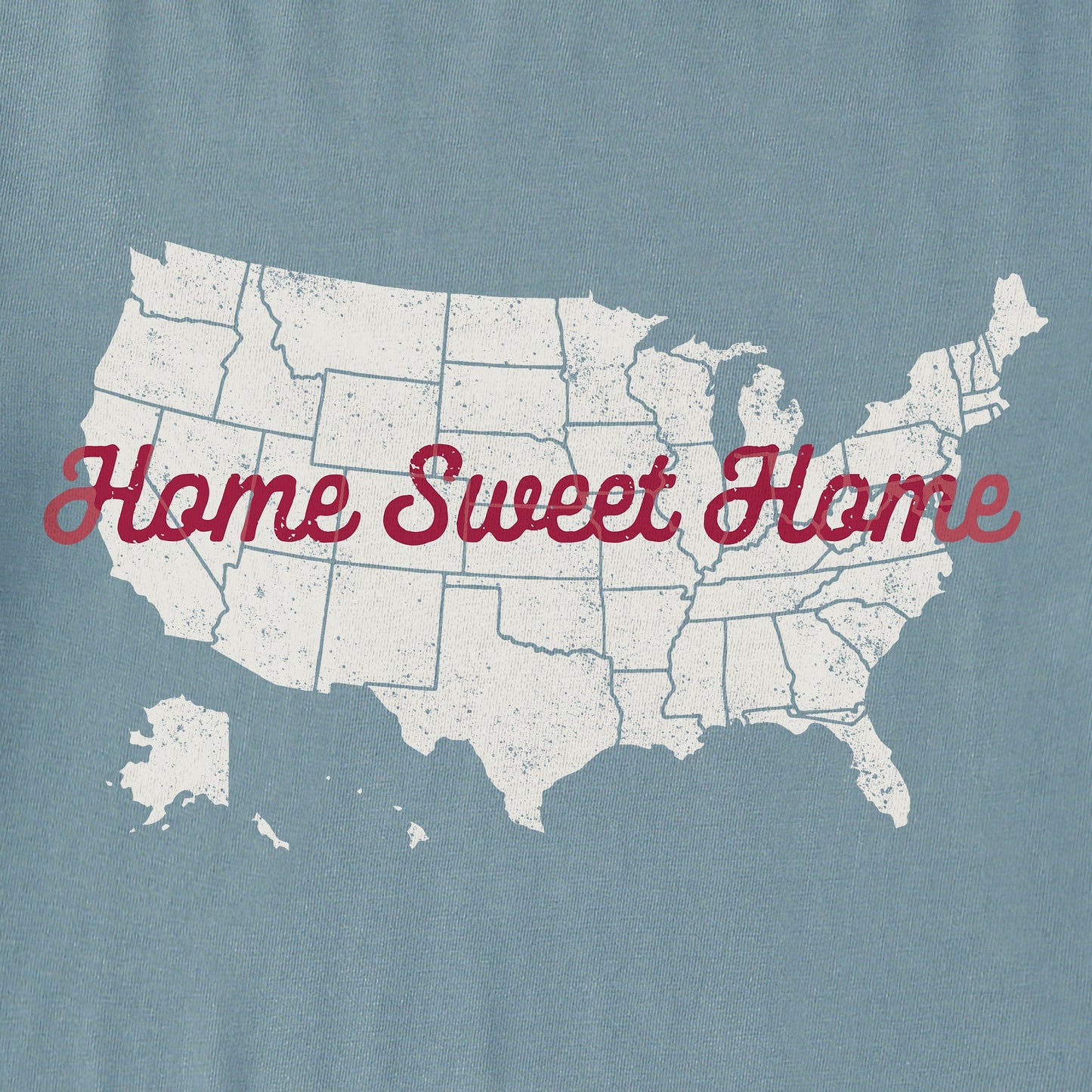 Men's Home Sweet Home USA Short Sleeve Crusher Tee