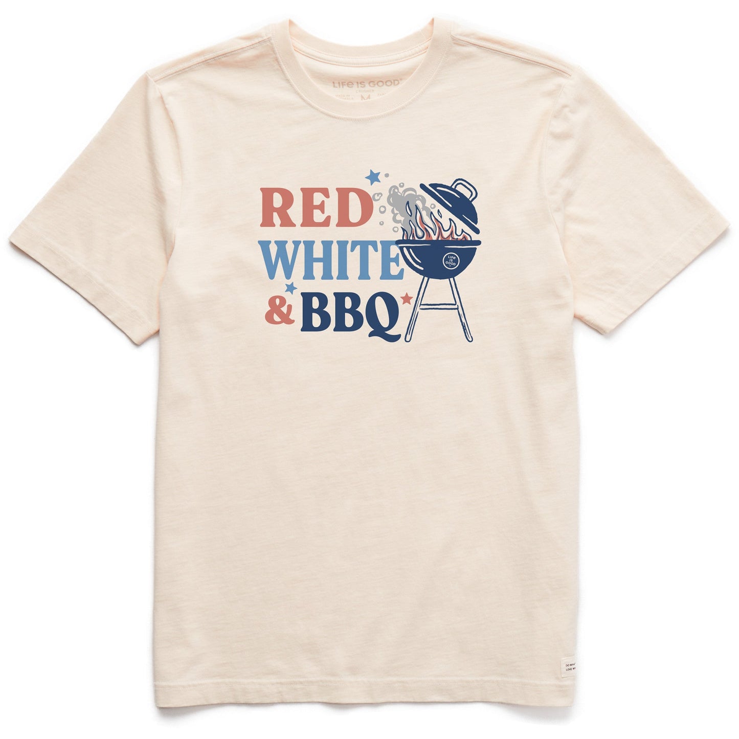Men's Red White and BBQ Short Sleeve Crusher Tee