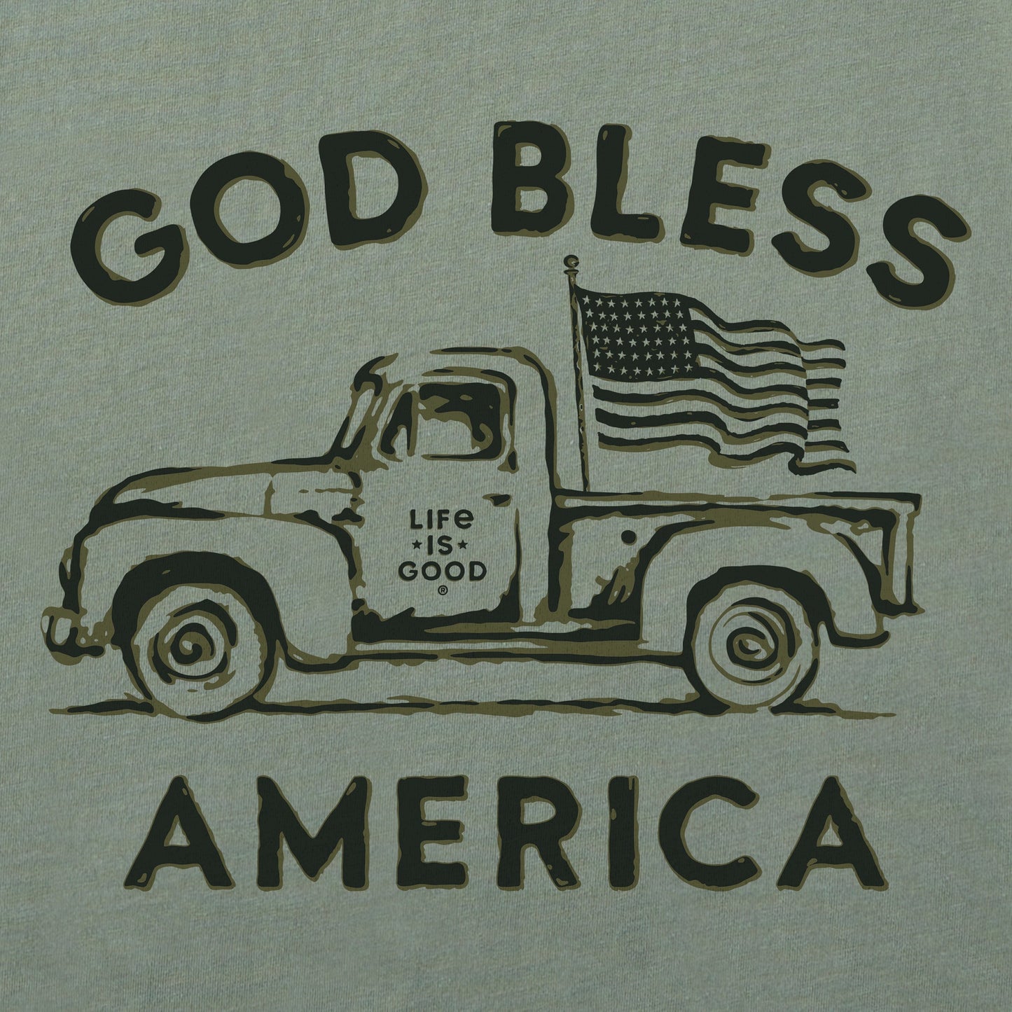 Men's God Bless American Trucks Short Sleeve Tee