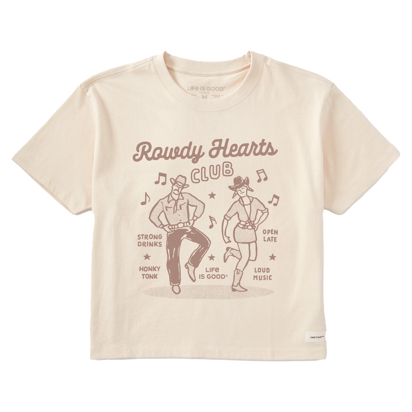 Women's Rowdy Hearts Club Short Sleeve Crusher Boxy Tee