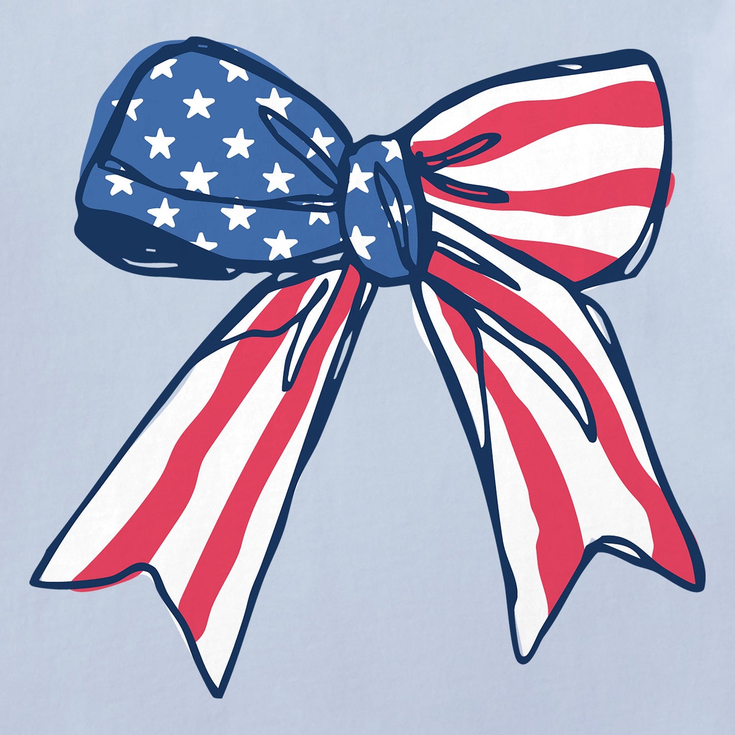 Women's USA Bow Short Sleeve Crusher Boxy Tee