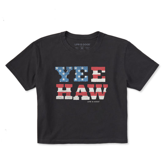 Women's Yeehaw USA Short Sleeve Crusher Boxy Tee