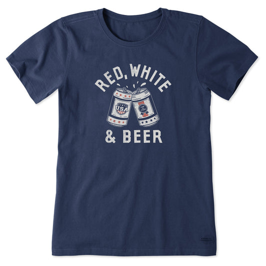Women's Red White and Beer Short Sleeve Tee