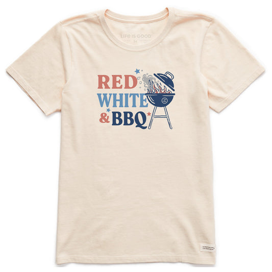 Women's Red White and BBQ Short Sleeve Crusher Tee