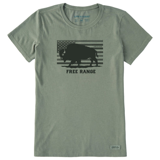 Women's Free Range Buffalo Short Sleeve Crusher Tee