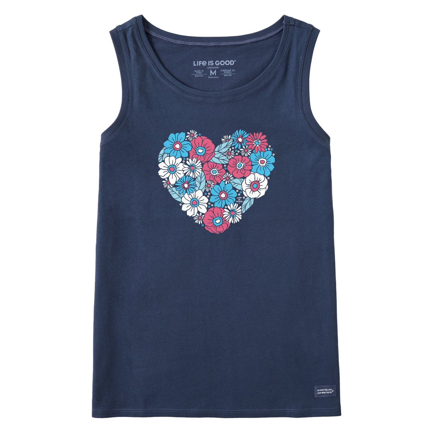 Women's American Flower Heart Crusher Tank