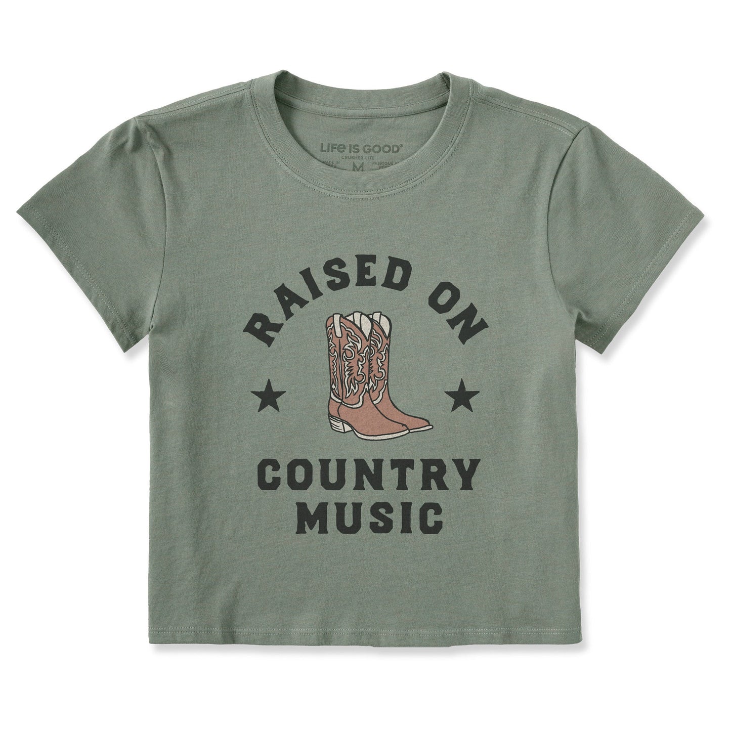 Women's Raised on Country Music Crusher-LITE Shrunken Tee