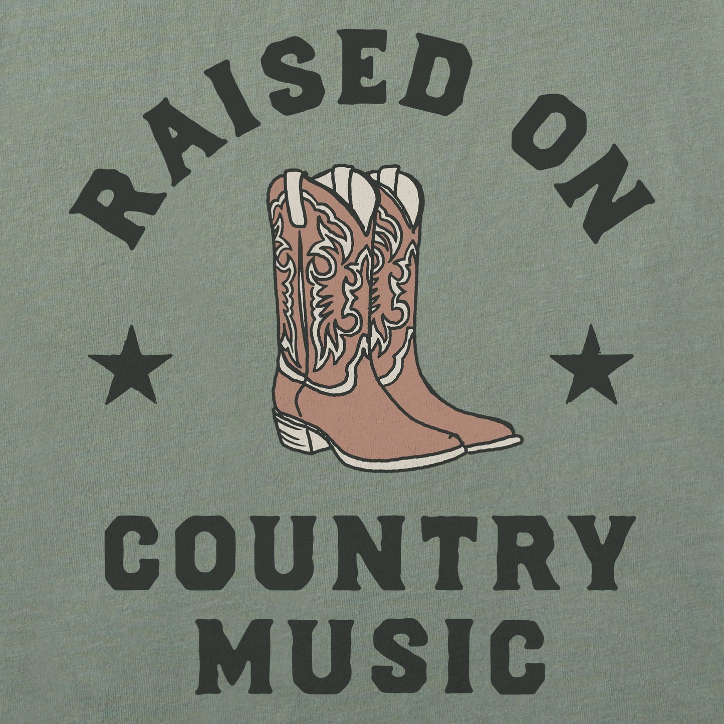 Women's Raised on Country Music Crusher-LITE Shrunken Tee