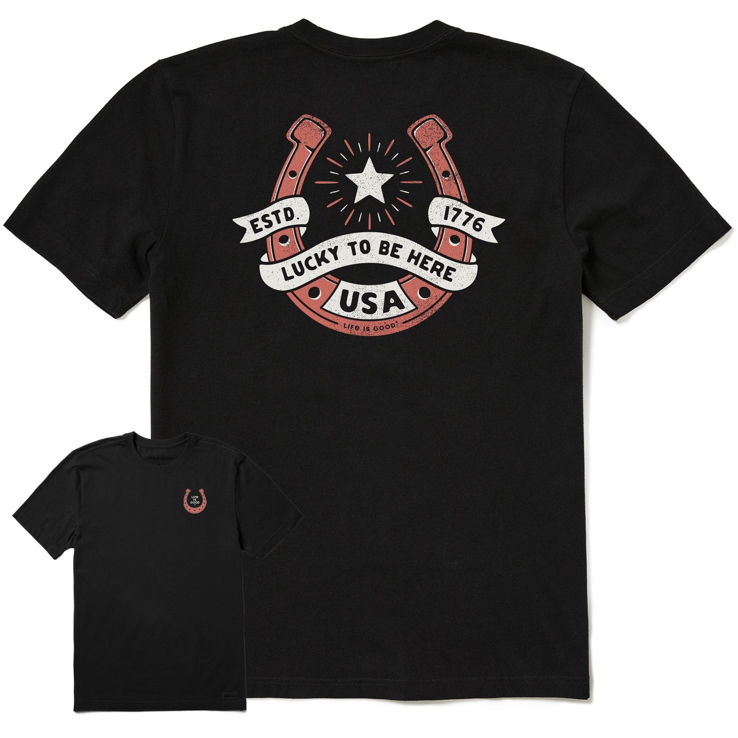 Men's Lucky to be Here in the USA Short Sleeve Tee