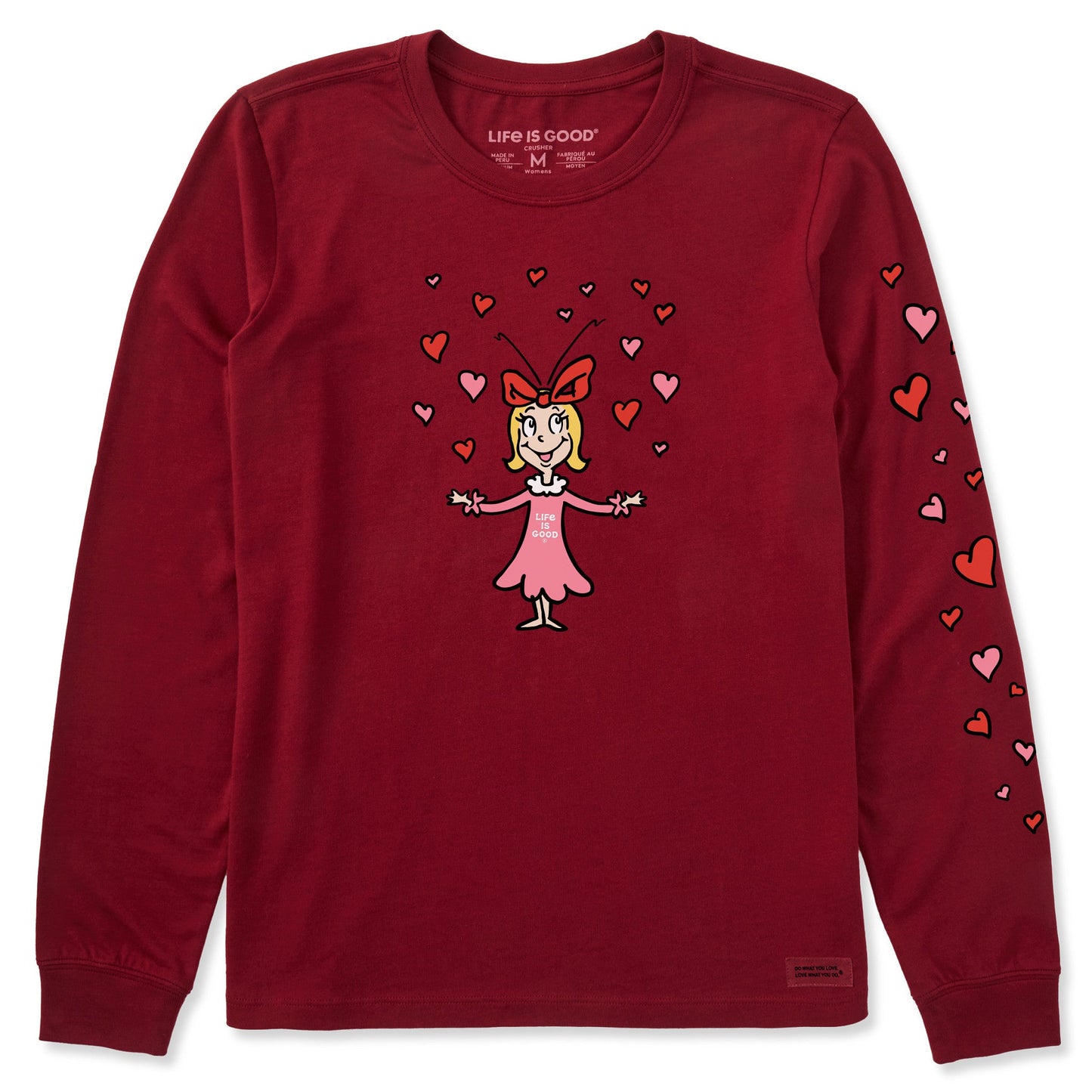 Women's Cindy-Lou Hearts Long Sleeve Crusher Tee