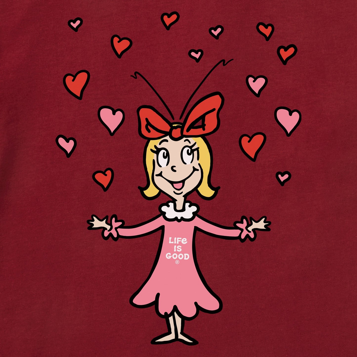 Women's Cindy-Lou Hearts Long Sleeve Crusher Tee