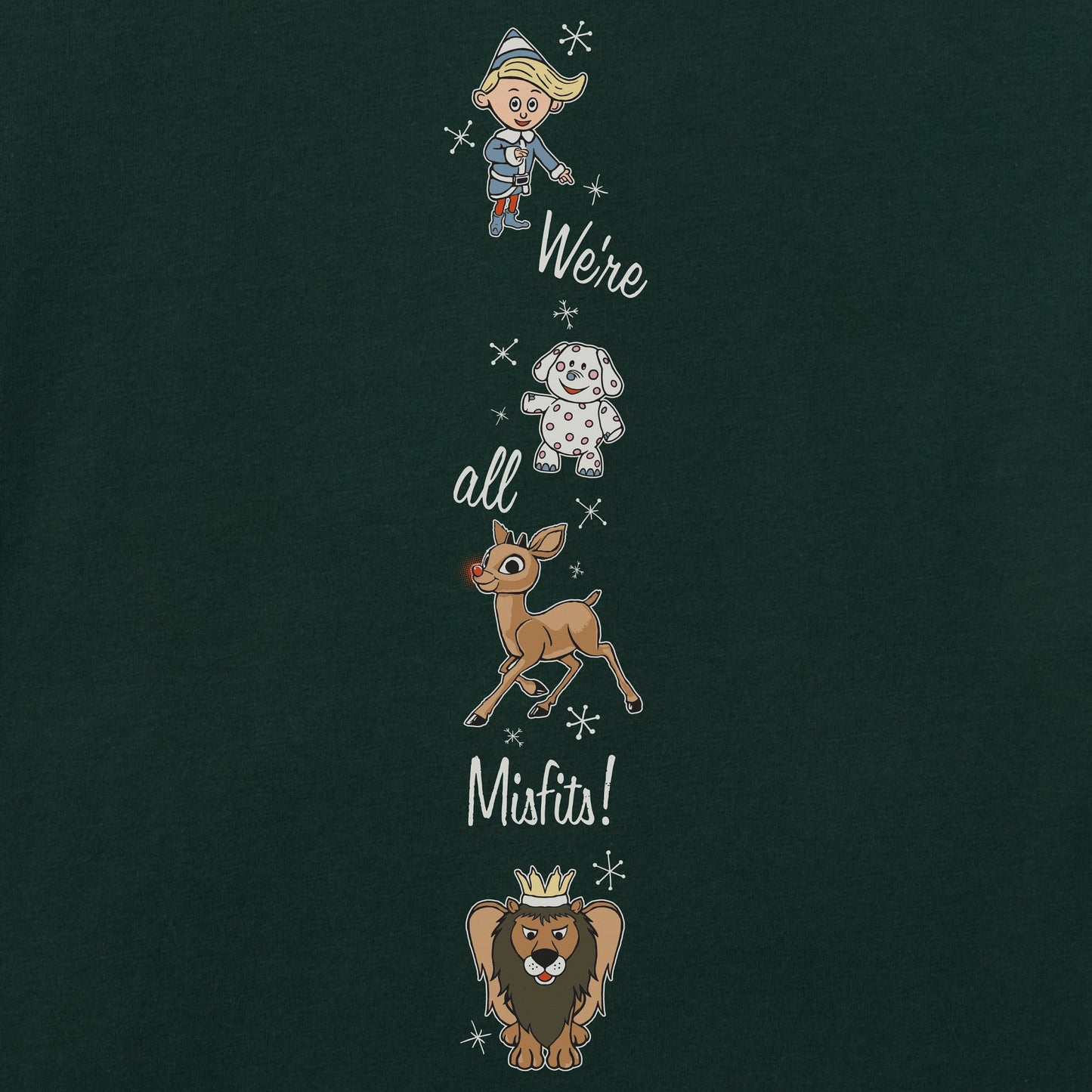 Women's We're All Misfits Friends Long Sleeve Crusher Tee