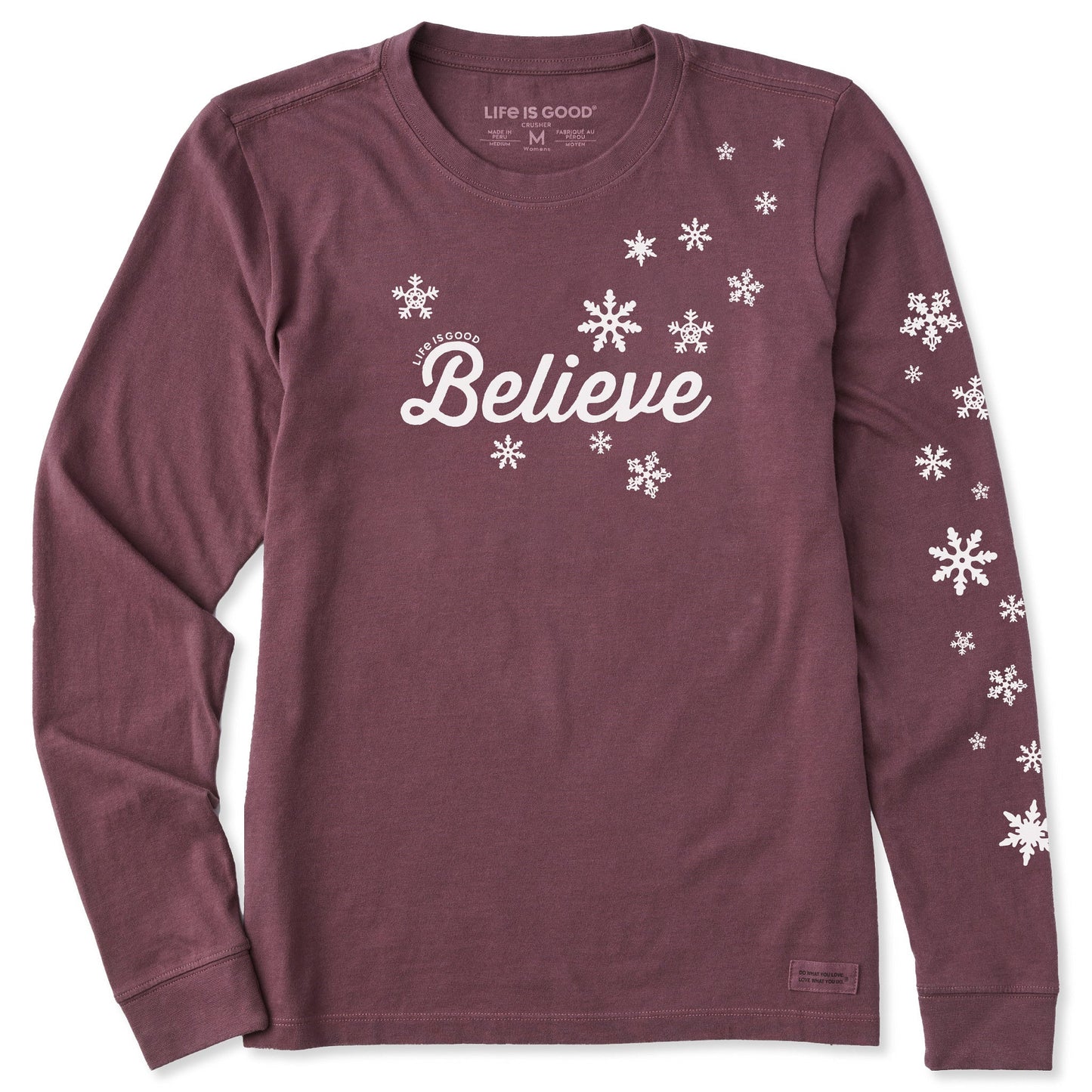 Women's Believe Long Sleeve Crusher Tee