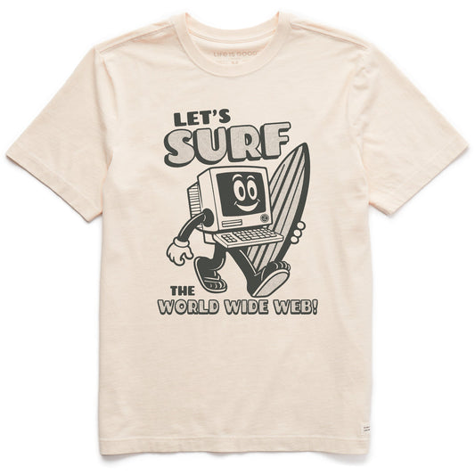 Men's Let's Surf the World Wide Web Short Sleeve Crusher Tee