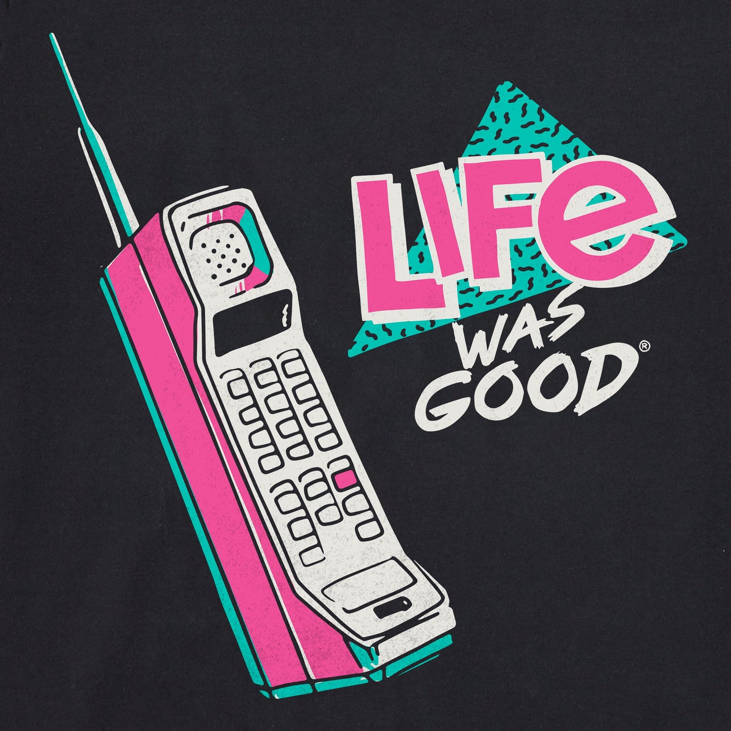 Men's Life Was Good Brick Phone Short Sleeve Tee