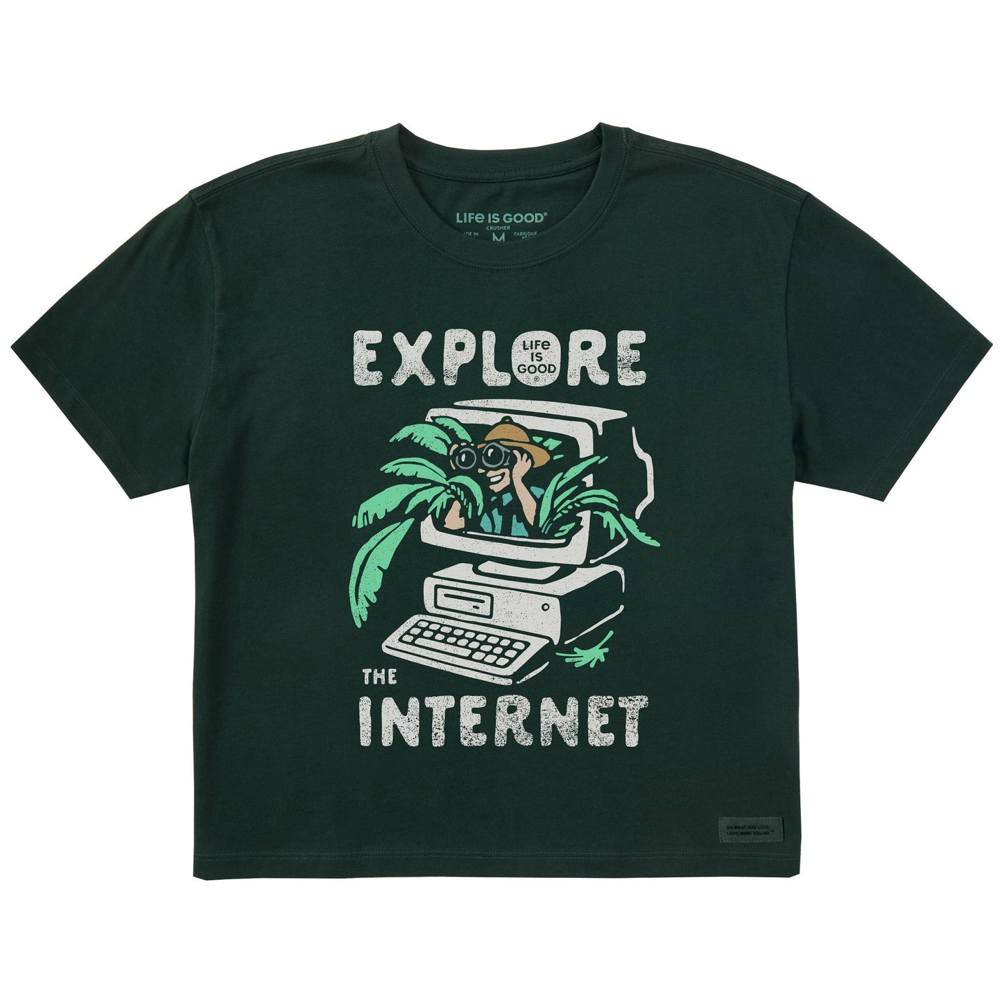 Women's Explore the Internet Short Sleeve Crusher Boxy Tee