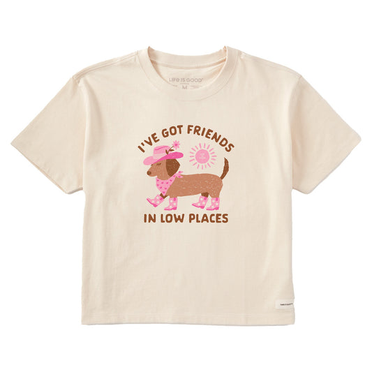 Women's Dachshund Friends Short Sleeve Crusher Boxy Tee